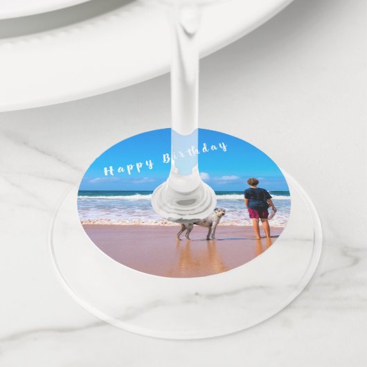 Aangepaste foto Verjaardagsglas Labels uw eigen on (Dichtbij)