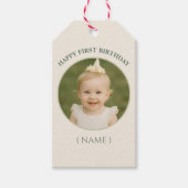 Aangepaste foto verjaardagssticker - Persoonlijke Cadeaulabel (Voorkant)