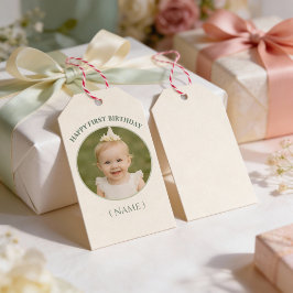 Aangepaste foto verjaardagssticker - Persoonlijke  Cadeaulabel