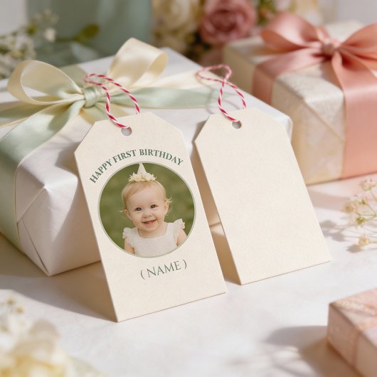 Aangepaste foto verjaardagssticker - Persoonlijke Cadeaulabel