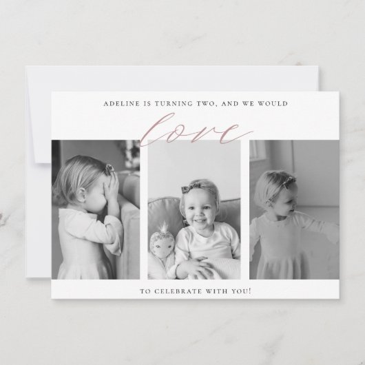 Aangepaste foto verjaardagsuitnodiging kaart (Voorkant)