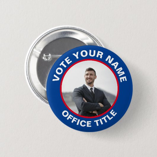 Aangepaste foto verkiezingscampagne Button (Voorkant /achterkant)