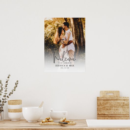 Aangepaste foto Verloving Welkomstteken & Digitaal Poster (Keuken)