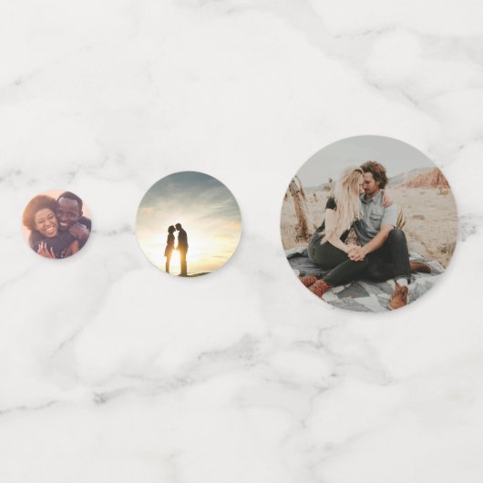 Aangepaste foto-verlovingsfeest Confetti Decoratie (Voorkanten)