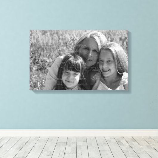 Aangepaste foto verpakt canvas | MOEDERDAG Afdruk (Insitu (Houten vloer))