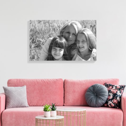 Aangepaste foto verpakt canvas | MOEDERDAG Afdruk (Insitu (Woonkamer))