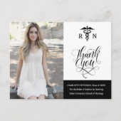 Aangepaste foto verpleegster afstudeerdankjewel briefkaart (Voorkant)