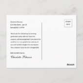 Aangepaste foto verpleegster afstudeerfeestje beda briefkaart (Achterkant)