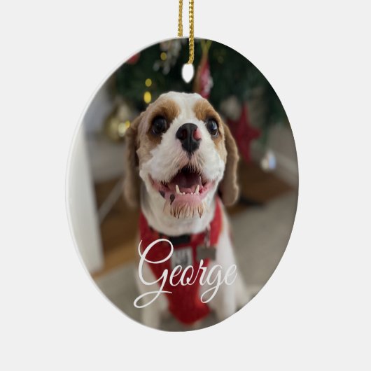 Aangepaste foto-versiering keramisch ornament (Rechts)