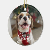 Aangepaste foto-versiering keramisch ornament (Links)