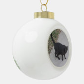 Aangepaste foto-versiering keramische bal ornament (Links)