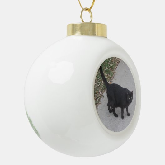 Aangepaste foto-versiering keramische bal ornament (Links)