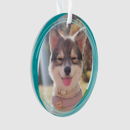 Aangepaste foto-versiering ornament (voorkant)