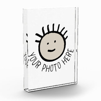 Aangepaste foto VERTICALE FOTOBLOK Lege sjabloon