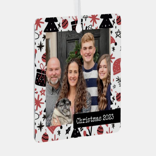 Aangepaste foto vierkant artsy keepsake ornament (Voorkant Rechts)