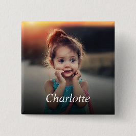 Aangepaste foto vierkante button 5,1 cm