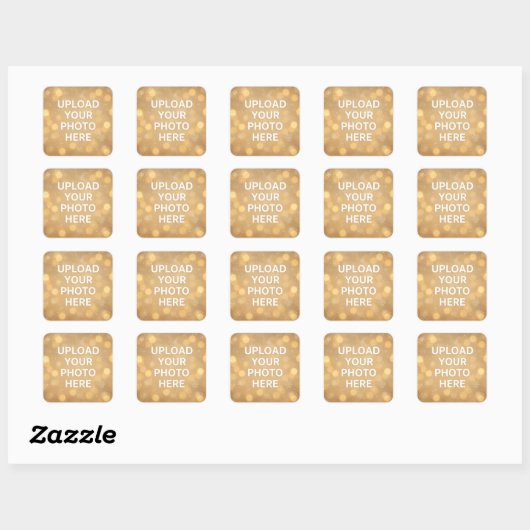Aangepaste foto vierkante sticker (Vel)