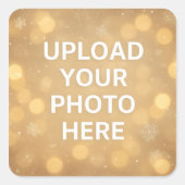 Aangepaste foto vierkante sticker (Voorkant)