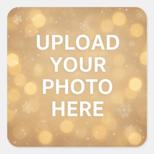 Aangepaste foto vierkante sticker (Voorkant)