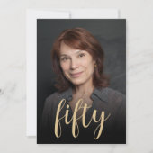 Aangepaste foto Vijftig 50ste verjaardagsfeest Kaart (Voorkant)