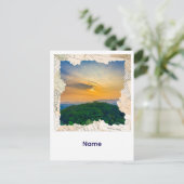 Aangepaste foto vintage krantenframe  briefkaart (Staand voorkant)