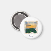 Aangepaste foto vintage krantenframe  magneet (Voorkant / Achterkant)
