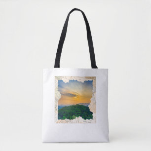 Aangepaste foto vintage krantenframe  tote bag