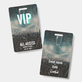 Aangepaste FOTO VIP All Access-concertpubliek Badge
