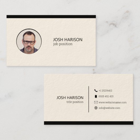 Aangepaste foto visitekaartje (Voorkant / Achterkant)