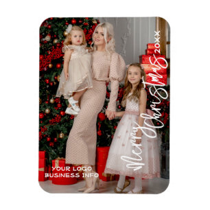 Aangepaste foto Visitekaartjes, Kerstvakantie Magneet