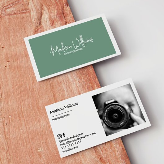 Aangepaste foto Visitekaartjes Minimal Stijlvol