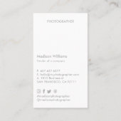 Aangepaste foto Visitekaartjes Minimal Stijlvol (Achterkant)