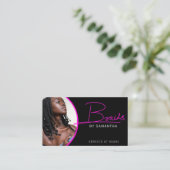 Aangepaste foto Vlechten Hair Artist Visitekaartje Contactkaartje (Staand voorkant)