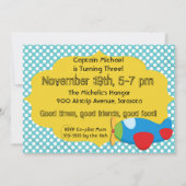 Aangepaste foto Vliegtuig Piloot Verjaardag uitnod Kaart (Achterkant)