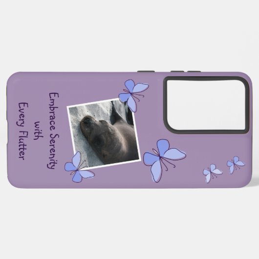 Aangepaste foto vlinder flutter samsung galaxy hoesje (Achterkant horizontaal)