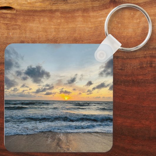 Aangepaste foto Voeg uw eigen foto cadeau voor haa Sleutelhanger (Achterkant)