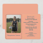 Aangepaste foto voetbal afscheidsmatch uitnodiging (Voorkant / Achterkant)