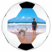 Aangepaste Foto Voetbal Gift Uw Hond Foto's (Voorkant)