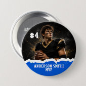 Aangepaste foto voetbal MVP knopspeld Ronde Button 7,6 Cm (Voorkant /achterkant)