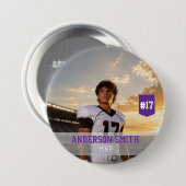 Aangepaste foto voetbal MVP knopspeld Ronde Button 7,6 Cm (Voorkant /achterkant)