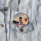 Aangepaste foto voetbal MVP knopspeld Ronde Button 7,6 Cm (In situ)