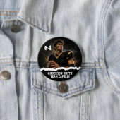 Aangepaste foto voetbalteamcaptain knopspeld ronde button 7,6 cm (In situ)