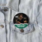 Aangepaste foto voetbalteamcaptain knopspeld ronde button 7,6 cm (In situ)