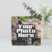 Aangepaste foto volledig gepersonaliseerd voor kle kaart (Staand voorkant)