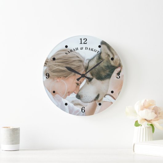 Aangepaste foto Voman Dog Grote Klok (Huis)