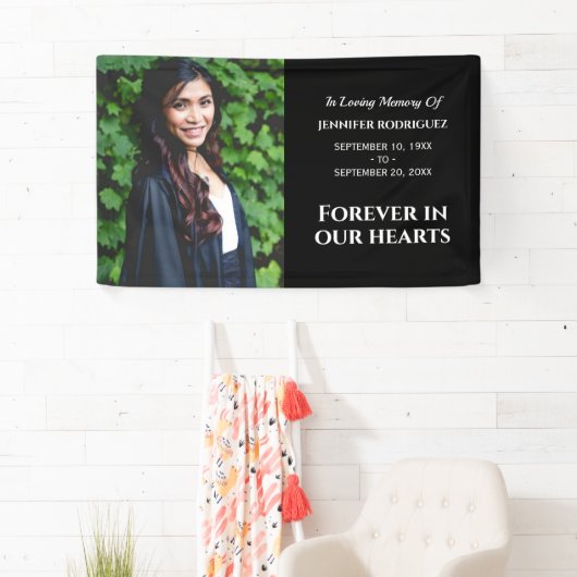 Aangepaste foto voor altijd in ons hart Moderne be Spandoek (Insitu)