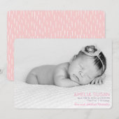 Aangepaste foto voor baby's en roze patroon achter (Voorkant / Achterkant)