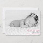 Aangepaste foto voor baby's en roze patroon achter (Voorkant)