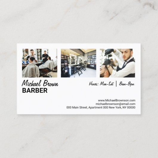 Aangepaste foto voor Barbershop Visitekaartje (Achterkant)