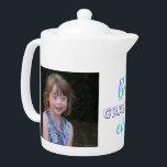 Aangepaste foto voor beste grootmoeder ooit theepot<br><div class="desc">Hier is een mooi cadeau voor oma van haar kleinkinderen! Ze glimlacht elke keer als ze haar thee breekt! Ben zeker om twee van uw favoriete foto's,  twee voor één kleinkind of één van elk voor twee kleinkinderen te uploaden. ❤</div>